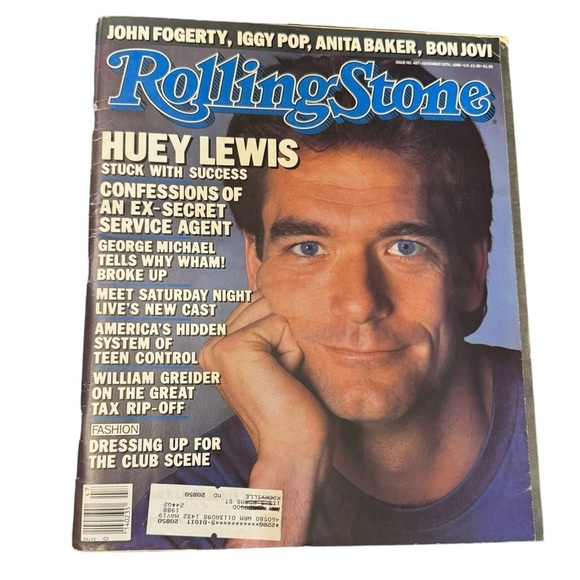 Huey Lewis Rolling Stone Magazine #487 November 20 1986 - Picture 1 of 11